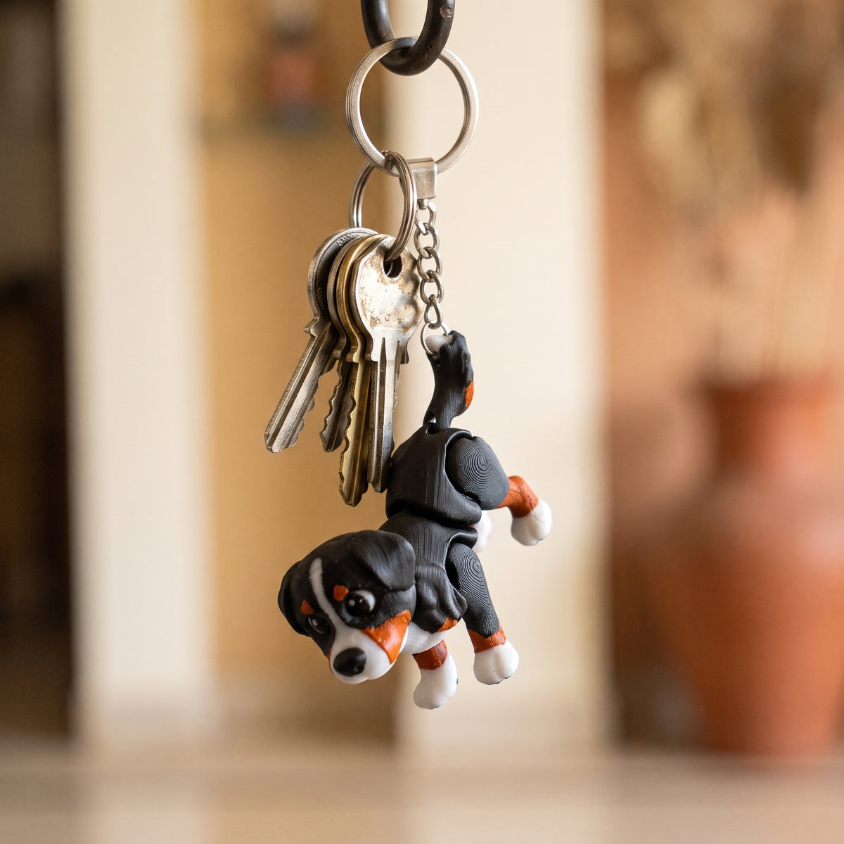 Bernese Mountain Dog Keychain