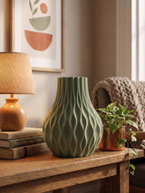 Calmora Wavy Ribbed Vase