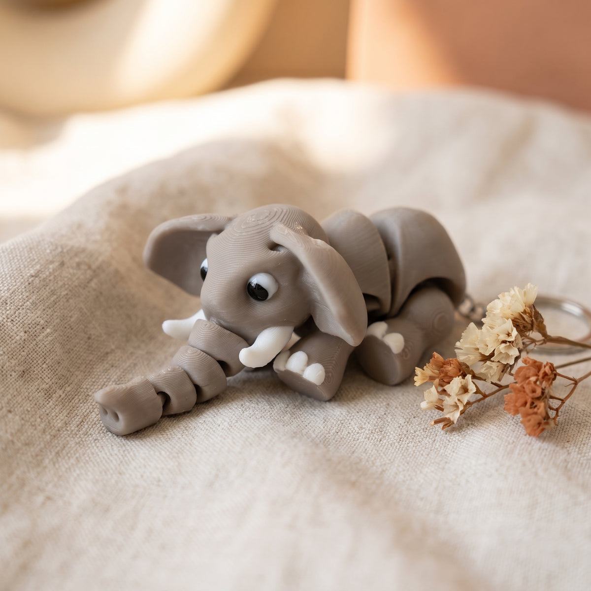 Excitable Elephant Keychain