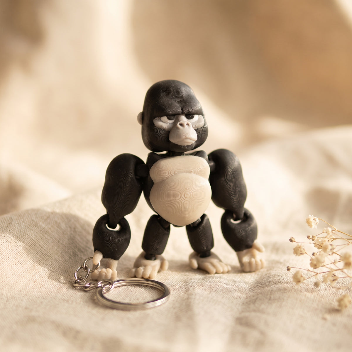 Grumpy Gorilla Keychain