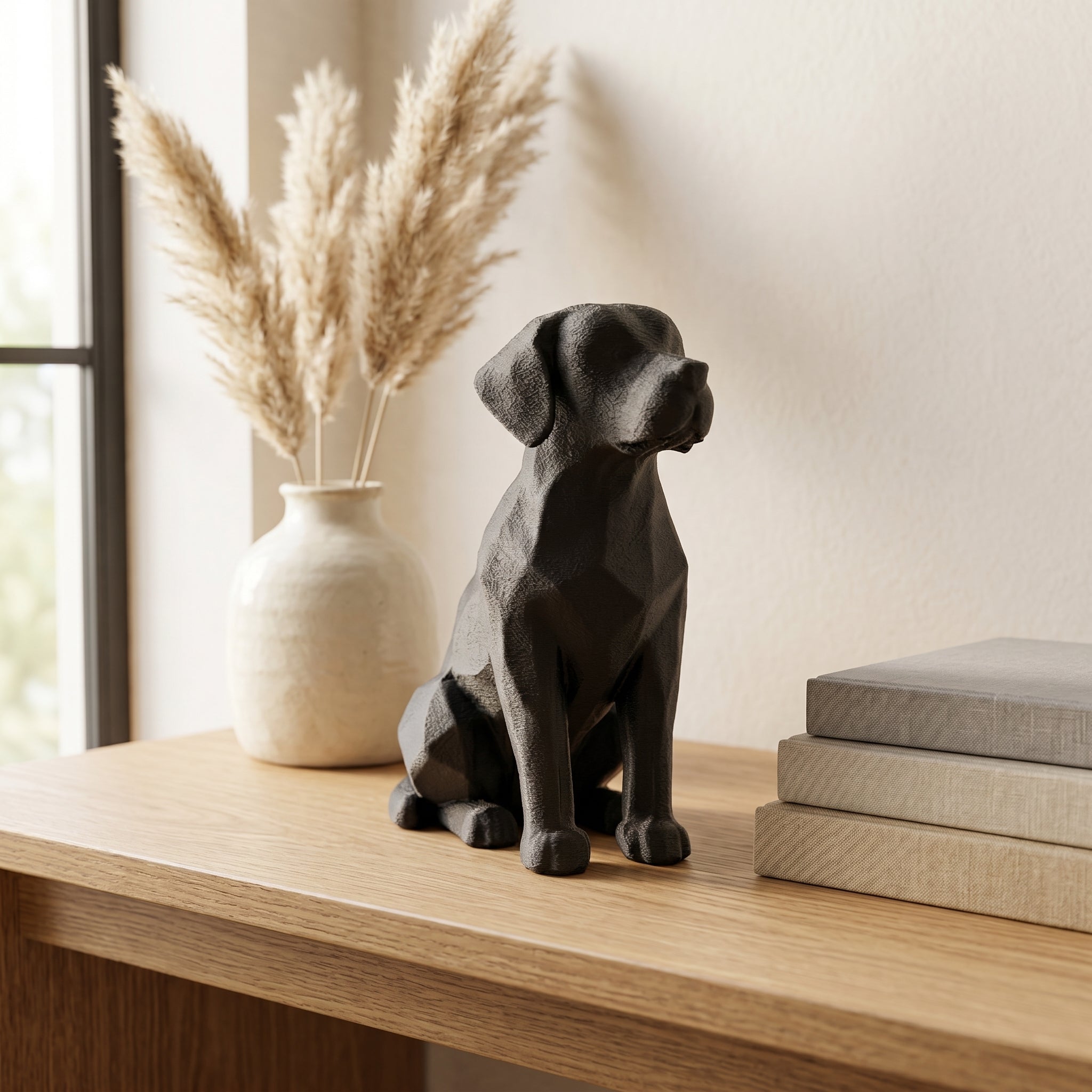 Calmora Sitting Dog Sculpture
