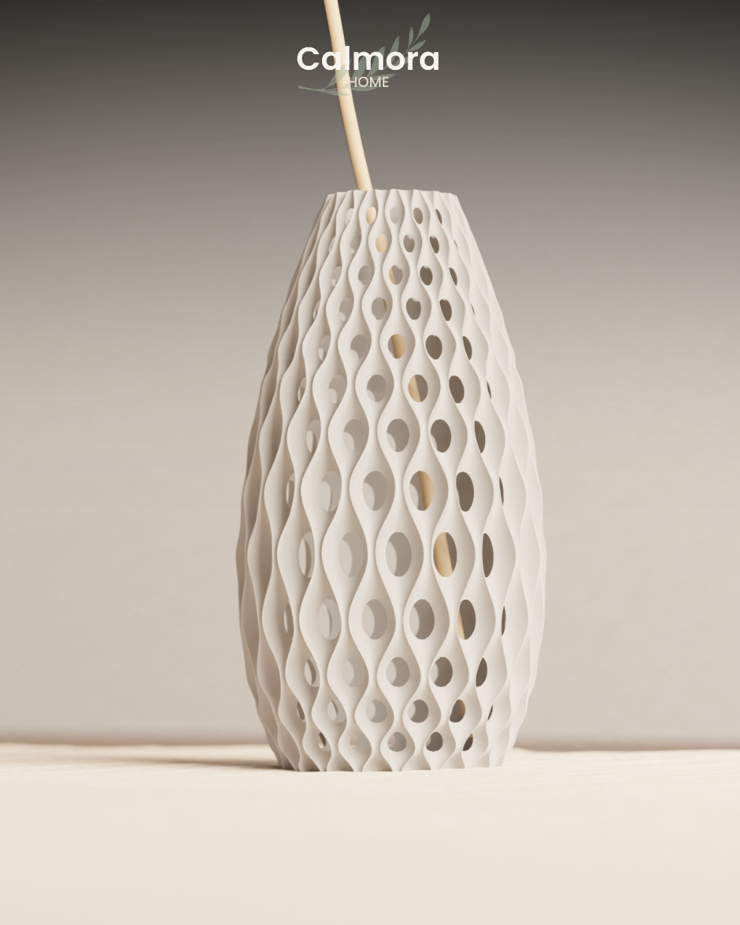 Calmora Lattice Wave Vase