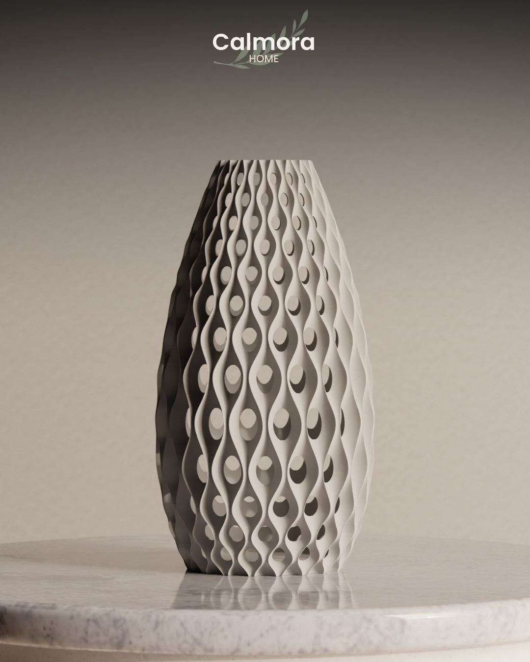 Calmora Lattice Wave Vase