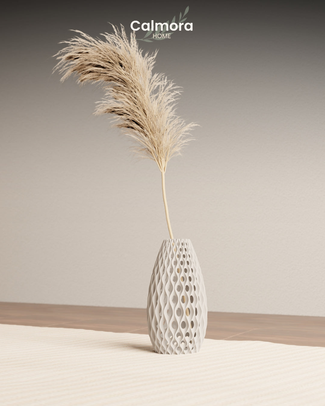 Calmora Lattice Wave Vase