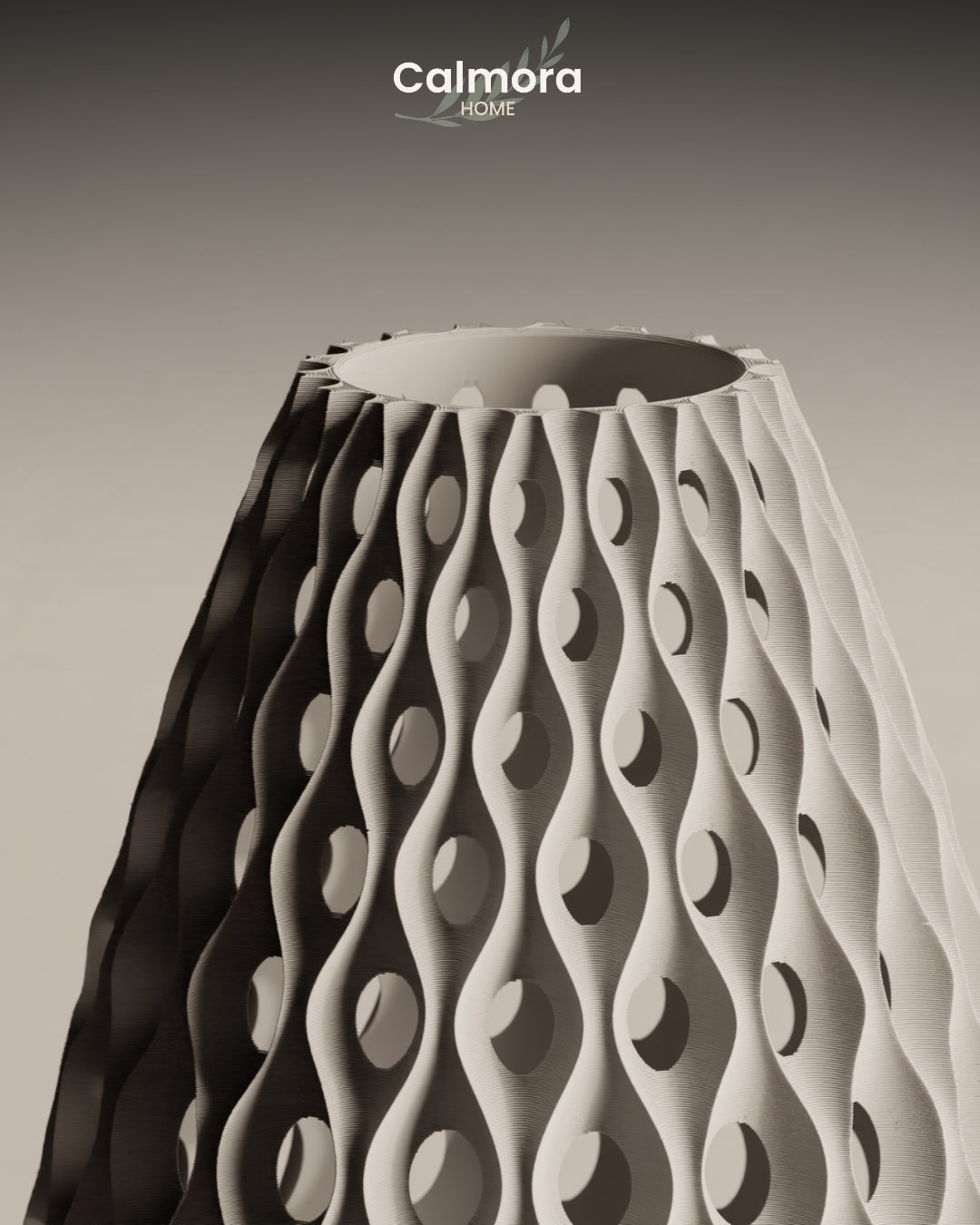 Calmora Lattice Wave Vase