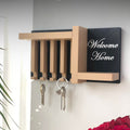 “Welcome Home” Wall Key & Shelf Organizer