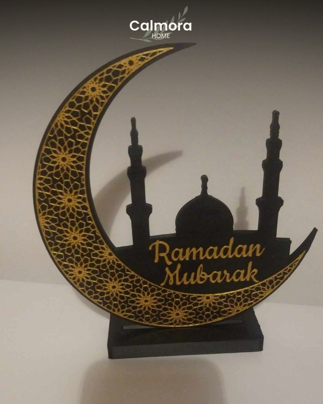 Calmora Ramadan Mubarak Crescent Sculpture