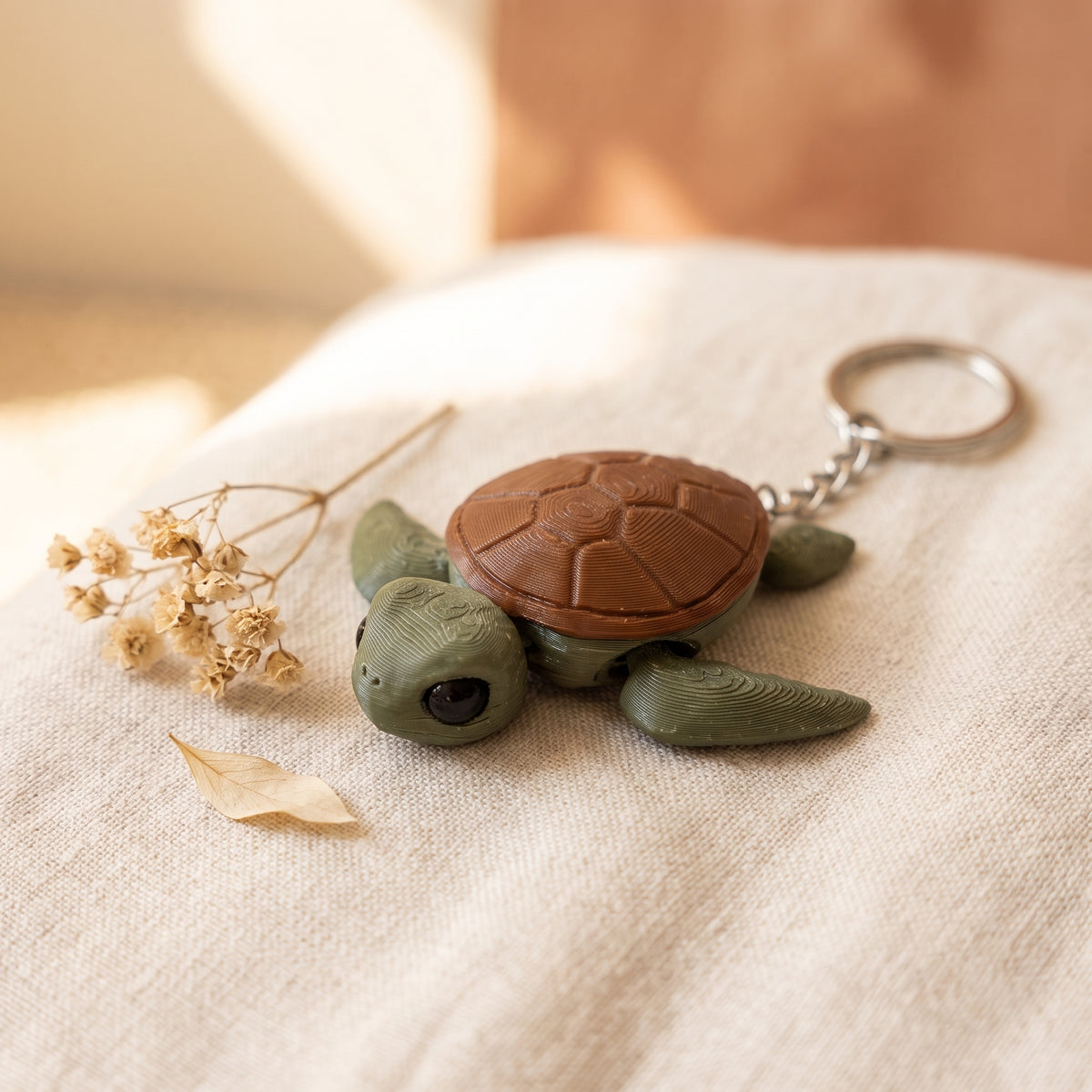 Swimmy Sea Turtle Keychain
