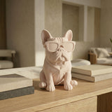 Cool Bulldog Sculpture with Sunglasses